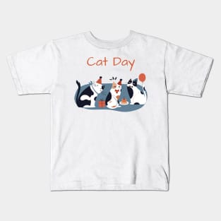 Happy Cat Day Kids T-Shirt